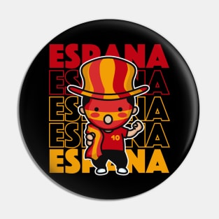 Spanish Football Fan // Kawaii Cute Spain Soccer Supporter Pin