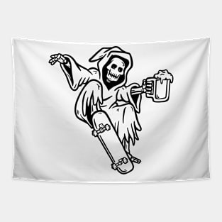 skateboarding skeleton Tapestry