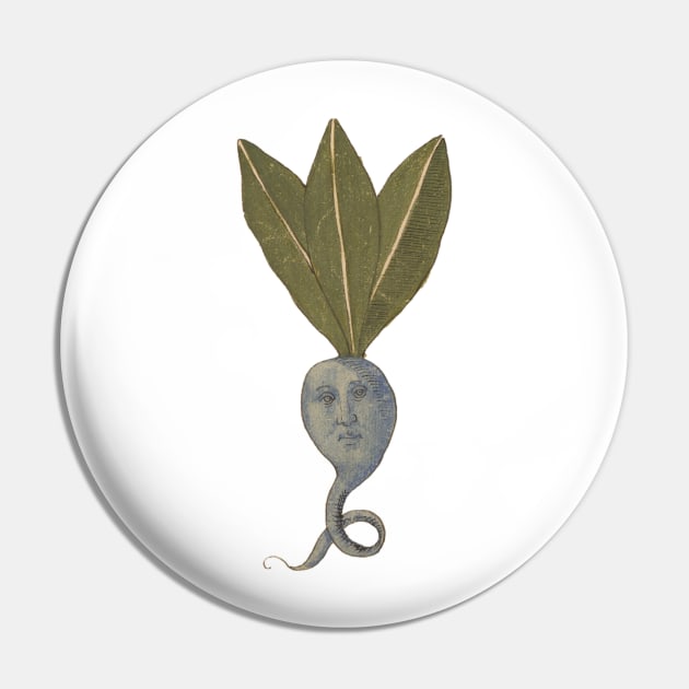 Root Bin Medieval Botanical Pattern Pin by aeolia