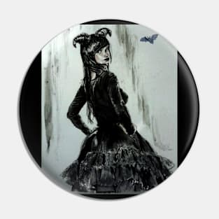 Goth girl Pin