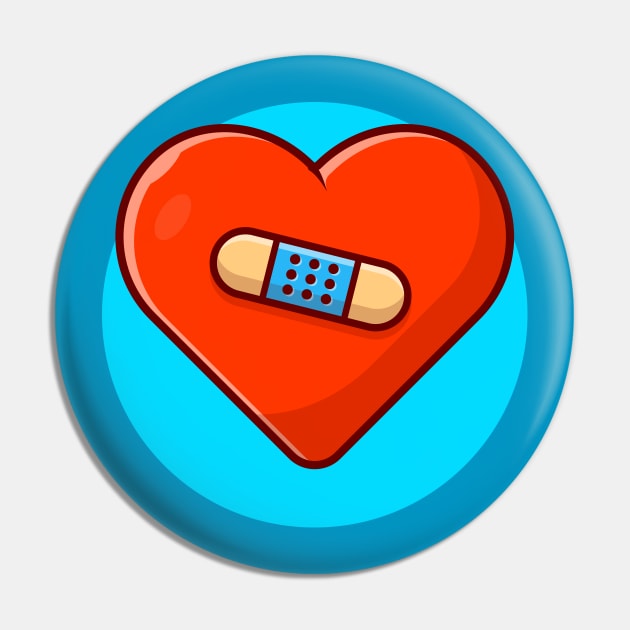 Broken Heart With Injury Tape Plaster Cartoon Vector Icon Illustration (3) Pin by Catalyst Labs