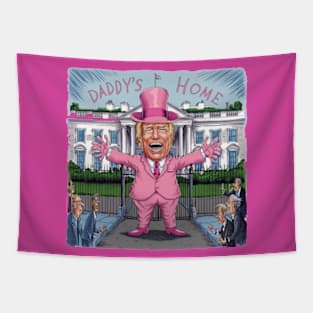 Trump Pink Daddys Home 2024 Tapestry