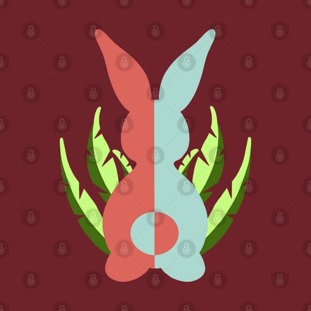 Easter Bunny Red & Dull Green by MarMi