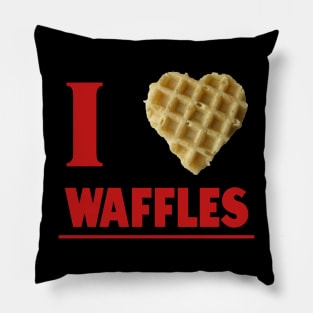 I Love Waffles Gift For Waffle Lovers Pillow