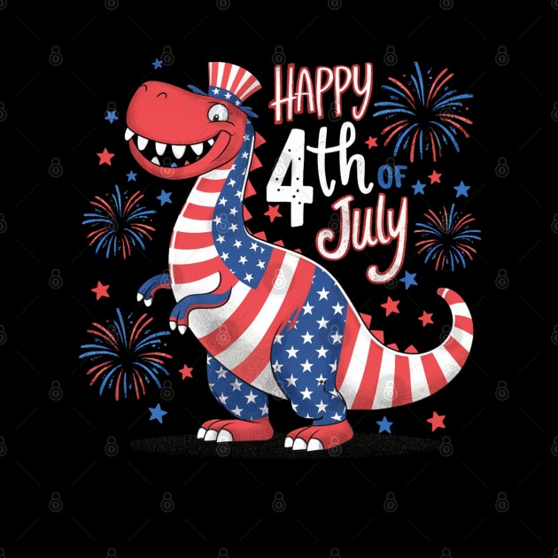 4th July | Happy Birthday America Dino by Aldrvnd