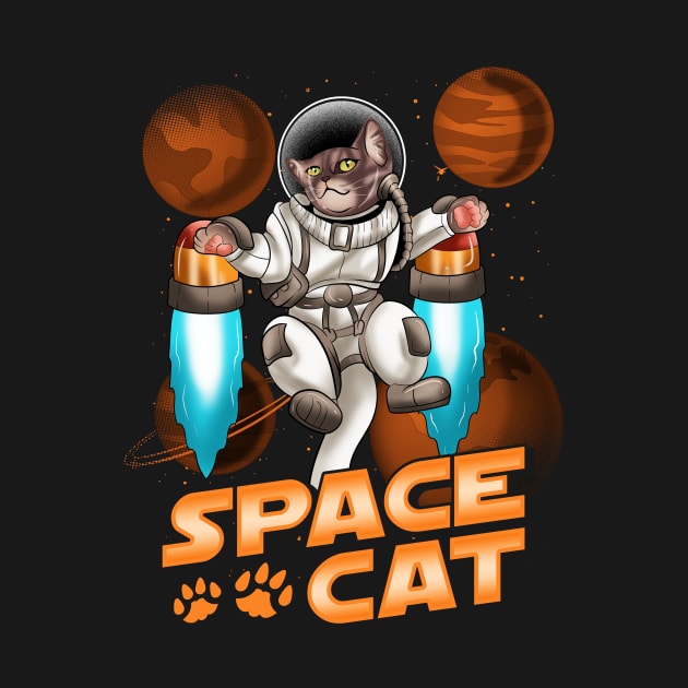 Cute Space Cat Adorable Kitty Astronaut by theperfectpresents