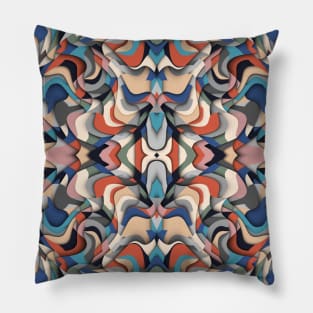 Abstract Liquid Retro Repeated Pattern Pillow