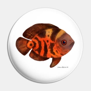 Oscar Cichlid Fish Pin