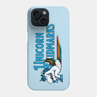 Unicorn Skidmarks and Rainbow (Blue) Phone Case