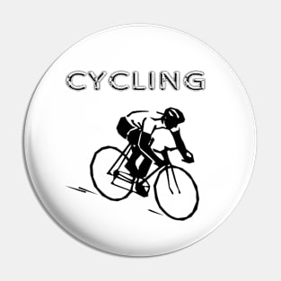 Cycling by man Pin