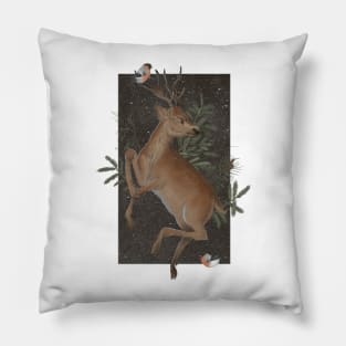 Winter Deer Poster Pillow