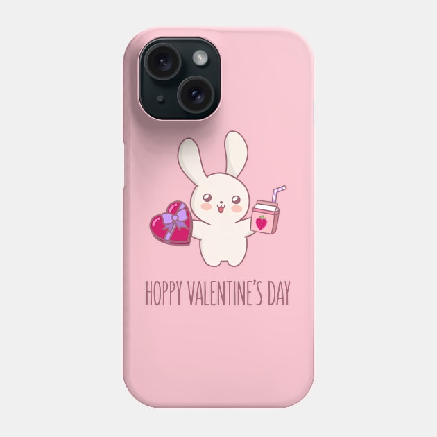 Valentine's Day Bunny Phone Case by AnishaCreations