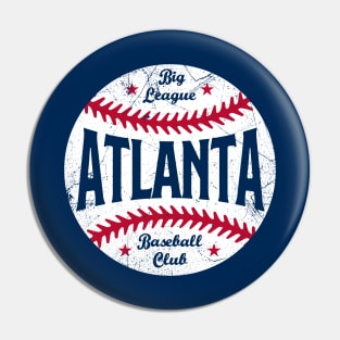 Atlanta Retro Big League Baseball - Navy Pin