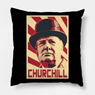 Churchill Retro Propaganda Pillow