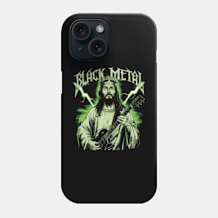 Metal Messiah: King Jesus Shreds with Divine Fury! Phone Case