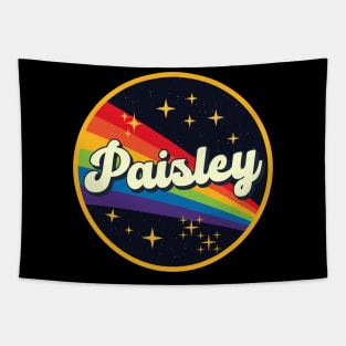 Paisley // Rainbow In Space Vintage Style Tapestry