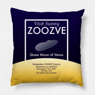 Zoozve solar system travel poster Pillow