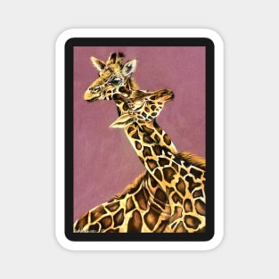 Giraffes Entwined Magnet