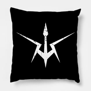 Black knights white symbol Pillow