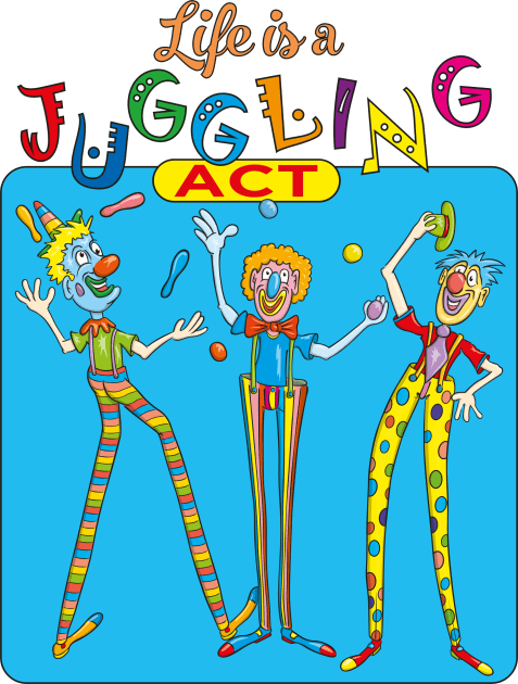 Life is a juggling act Kids T-Shirt by Kullatoons