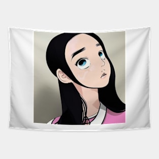 Cute Girl Anime Tapestry