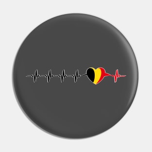 Belgian heartbeart flag Pin