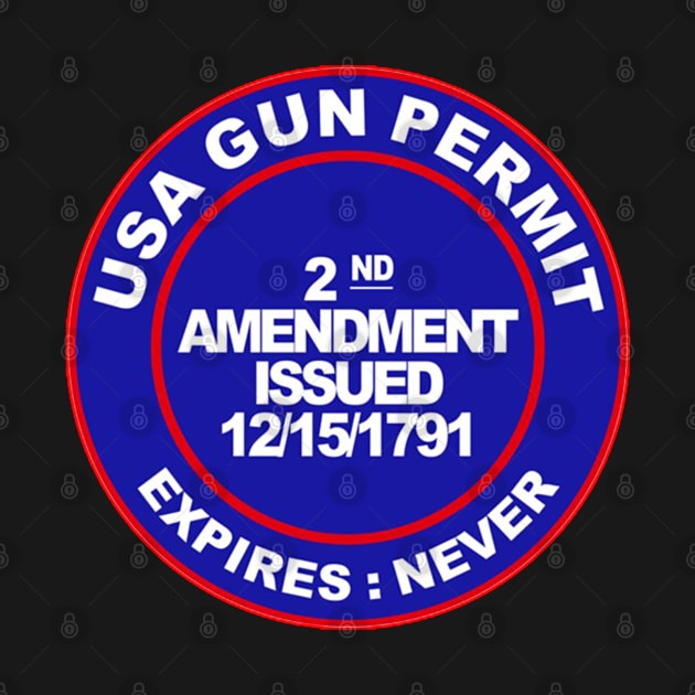 USA Gun Permit by  The best hard hat stickers 