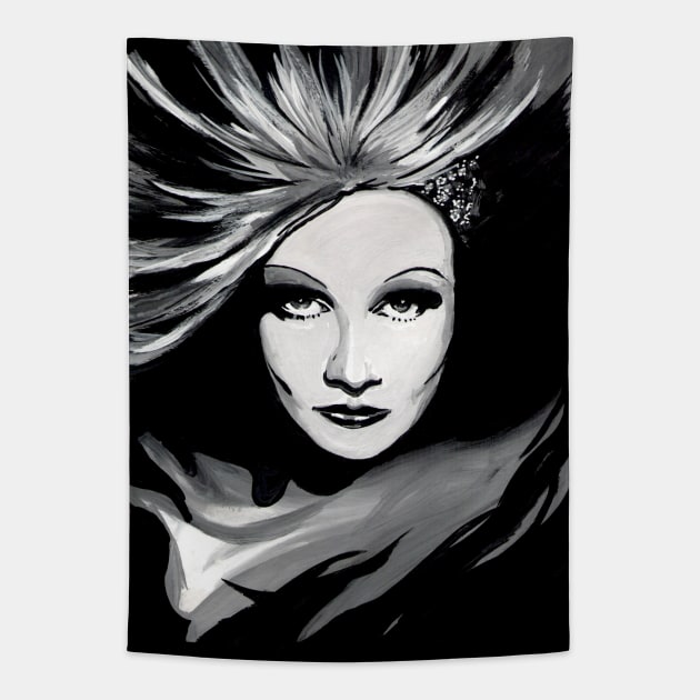 Marlene Dietrich Tapestry by Svetlana Pelin