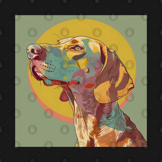 Retro Vizsla: Pastel Pup Revival by NatashaCuteShop