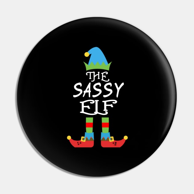 The Sassy Elf Matching Family Group Christmas Party SANTA Pin by CareTees