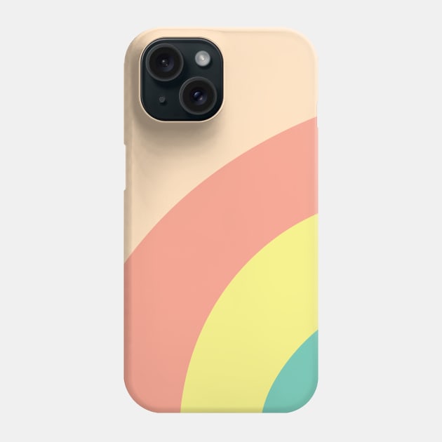 Pastel Rainbow Vector Abstract Pattern Phone Case by nelloryn