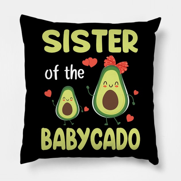 Avocados Dance Together Happy Sister Of The Babycado Brother Pillow by bakhanh123