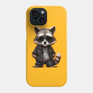 cool raccoon rapper Phone Case