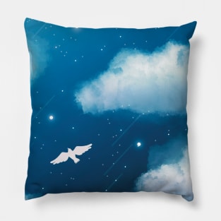 Beautiful Blue Night Sky Pillow