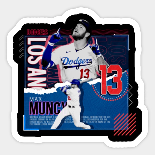 Max Muncy Baseball Edit Tapestries Dodgers - Max Muncy - Sticker