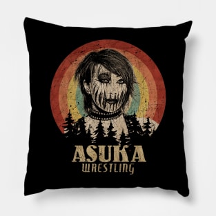 Retro Sunset Asuka Wrestling Pillow