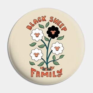 Black sheep flower Pin