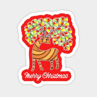 Adorable folk art reindeer Magnet