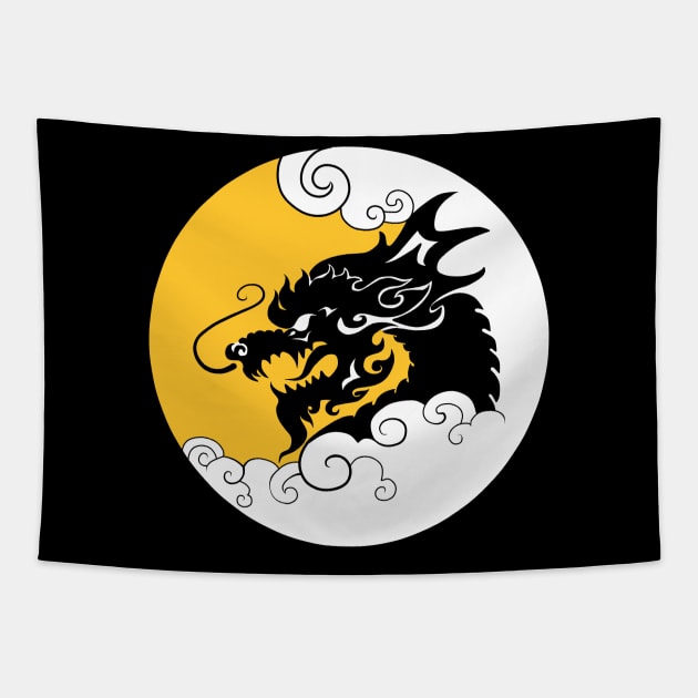 Ronin Dragon Tapestry by Lil's Shop
