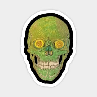 Skull Green Female Magnet