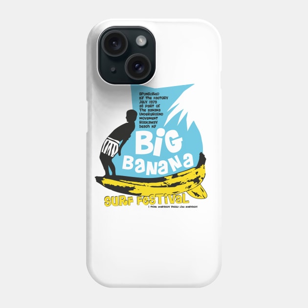 Big Banana Surf Phone Case by PopGraphics