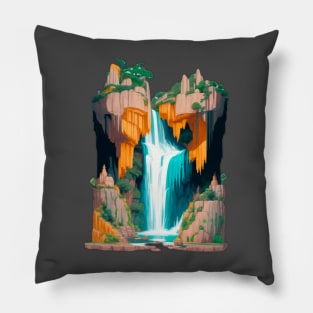 Nature Waterfall Pillow