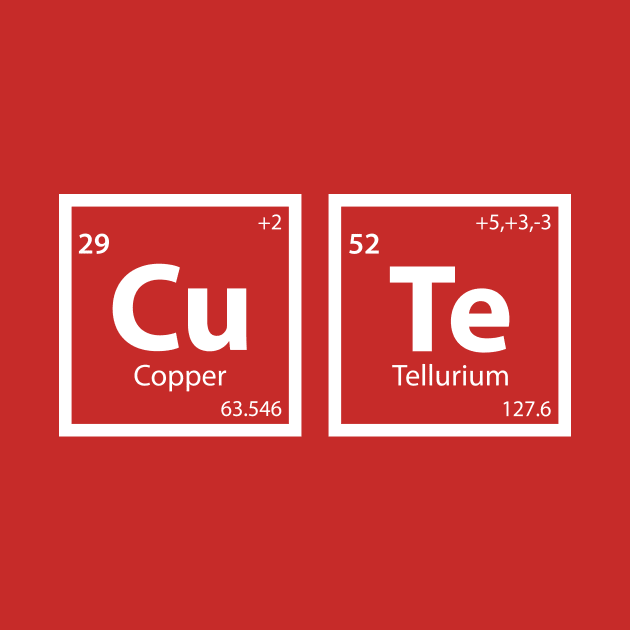 Cute (Cu-Te) Periodic Table by n23tees