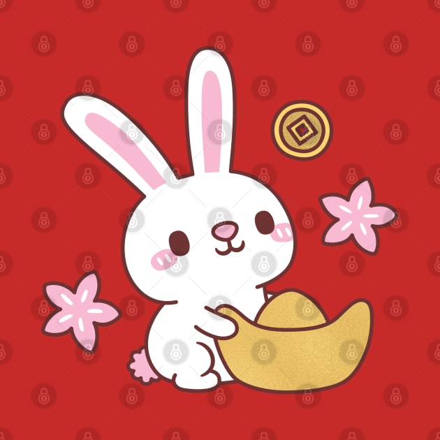 Cute Rabbit With Ingot Chinese New Year by rustydoodle