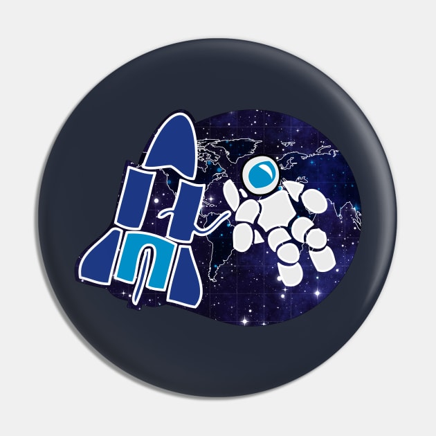 Galaxy Space Astronaut Pin by LisaLiza