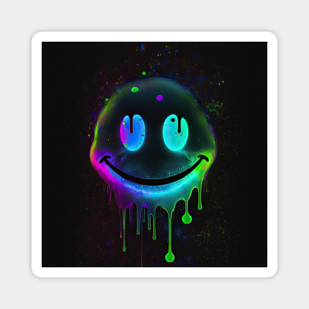 Drip Smiley Emoji Smiley Face TeePublic