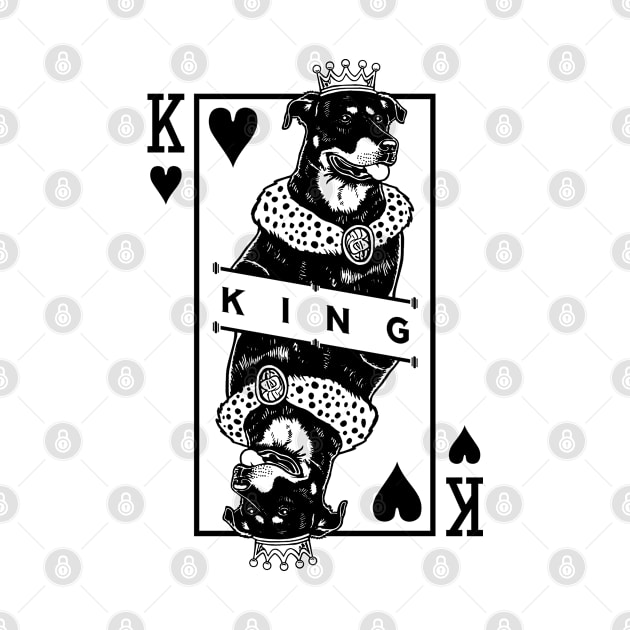 Beauceron King Of Hearts Funny Dog Lover Pop Art by Grandeduc