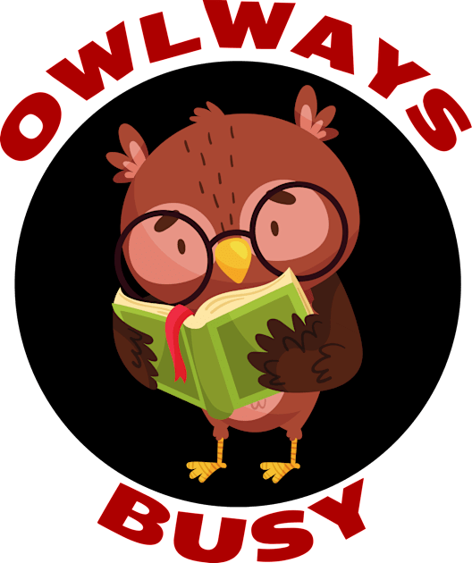 Owlways Busy | Cute Owl Pun Kids T-Shirt by Allthingspunny