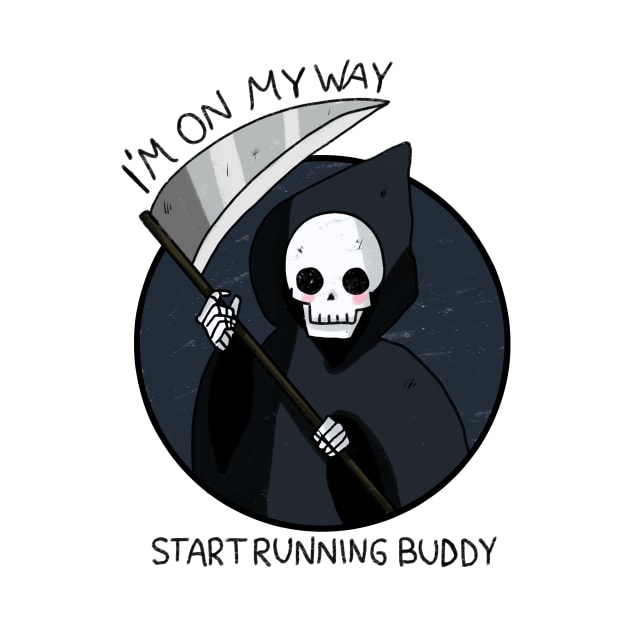 Cute Grim reaper is on his way by Mayarart