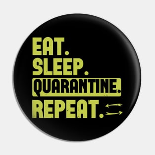 Eat. Sleep. Quarantine. Repeat. Pin